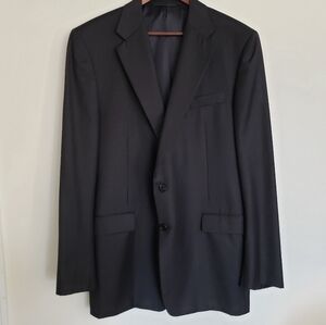 Hickey-Freeman Loro Piana Wool Suit Jacket Charcoa